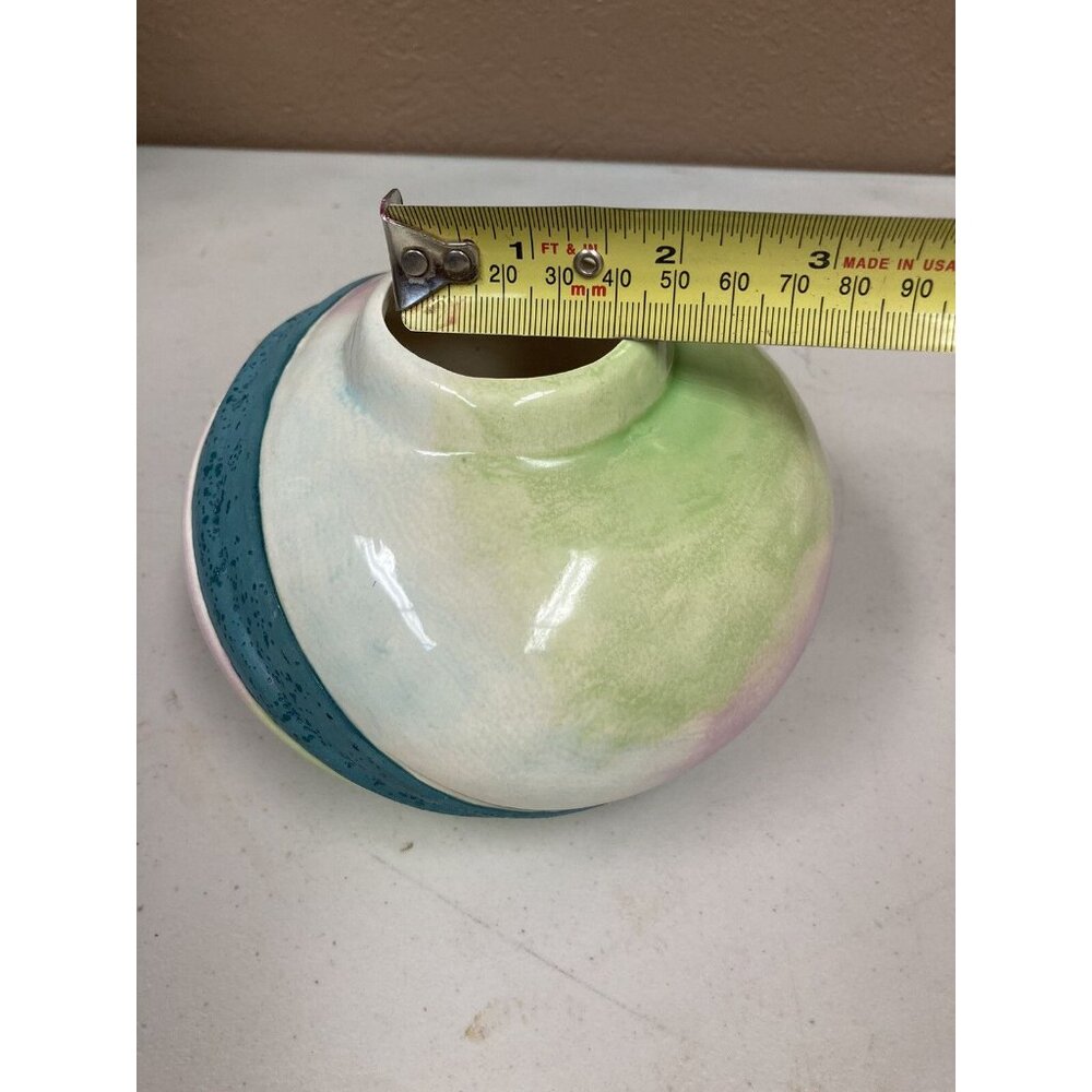 Vintage 1980’s Style Pottery 4” Vase Glossy & Matte Raku Look - Picture 10 of 10